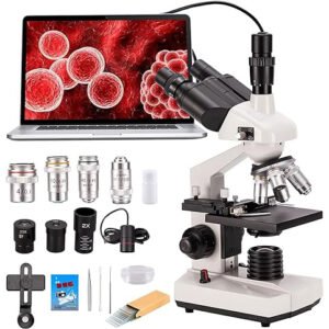 Bogrinuo Compound trinocular Microscope, 40X-5000X Magnification