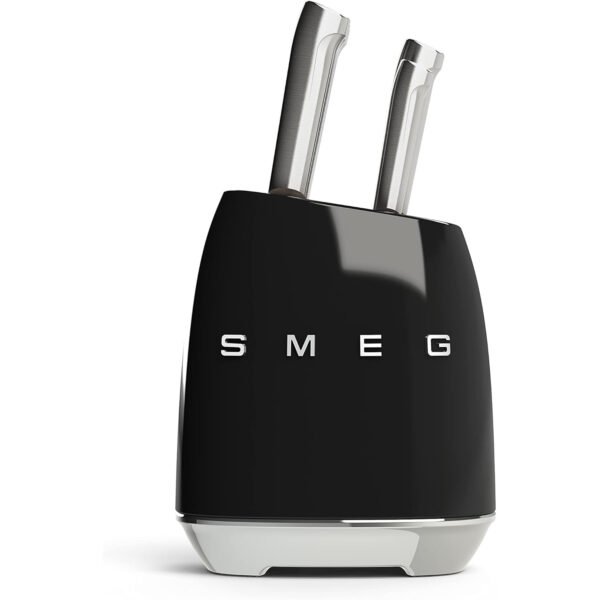 Smeg Black Stainless Steel Knife Block Set<br> 