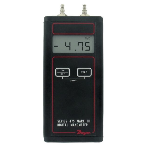 Dwyer® Handheld Digital Manometer, 475-3-FM, 0-200" w.c. (49.82 kPa)