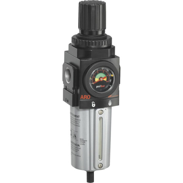 ARO P39344-600-VS Air Filter-Regulator Piggyback, 1/2" NPT - 150 psi Max Inlet